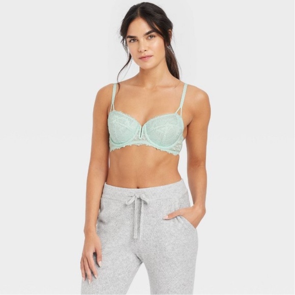 Women's Unlined Balconette Bra - Auden™ Ocean Green 32B - Picture 2 of 10